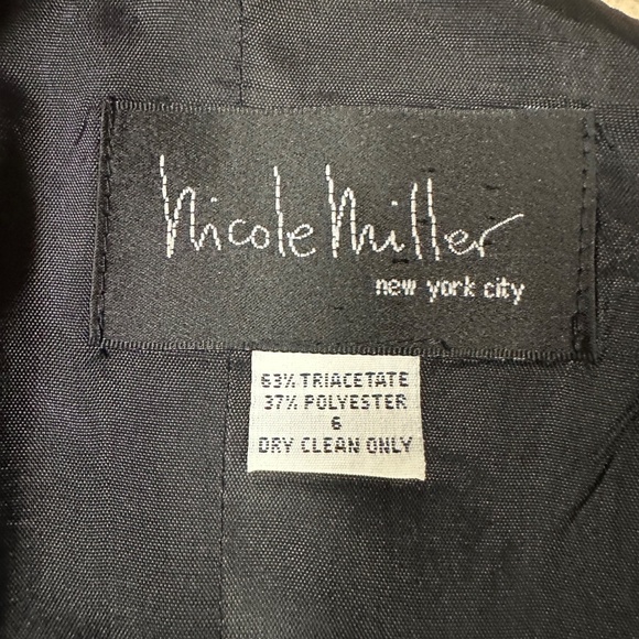 VINTAGE Nicole Miller Evening Gown Black Size 6 - Picture 11 of 12